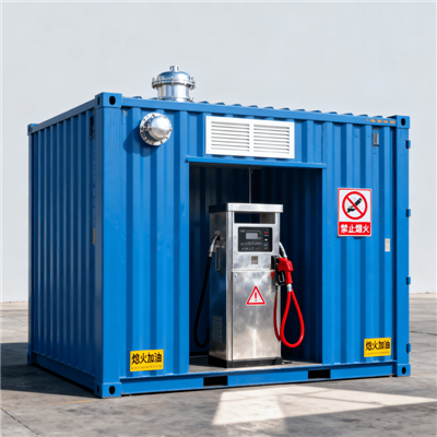 Какви са изискванията за площ на контейнерна бензиностанция?